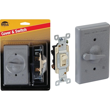 Bell Box Cover, 1 Gang, Aluminum, Toggle Switch Cover Type 5141-5